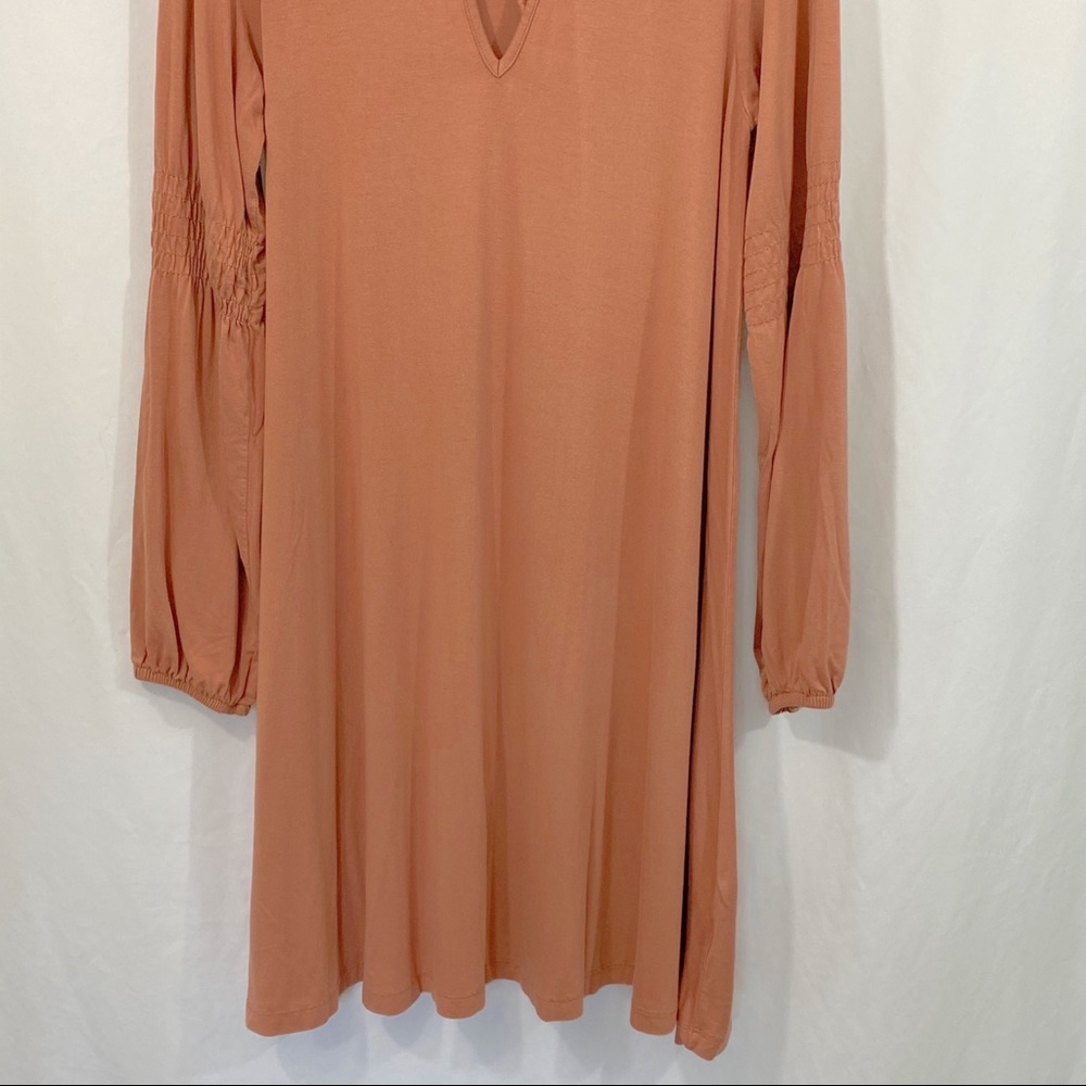 ASOS Blush Pink Keyhole Tie Boho Swing Dress - Picture 3 of 9